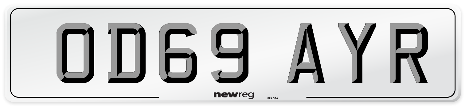 OD69 AYR Number Plate from New Reg